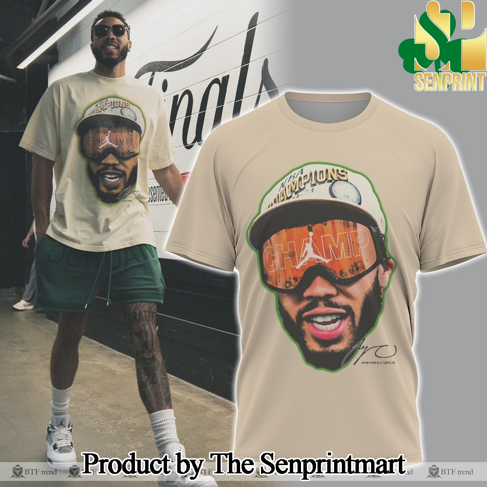 Boston Celtics 2024 NBA Tatum Big Face All Over Printed Classic Shirt SEN2597