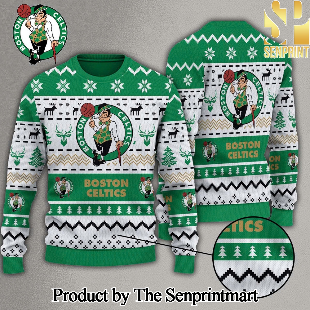 Boston Celtics For Sport Fans Full Printed Knitted Sweater 2024 SEN2580