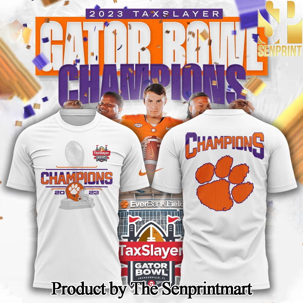 Clemson Tigers TaxSlayer Gator Bowl Champions T-Shirt SEN2626