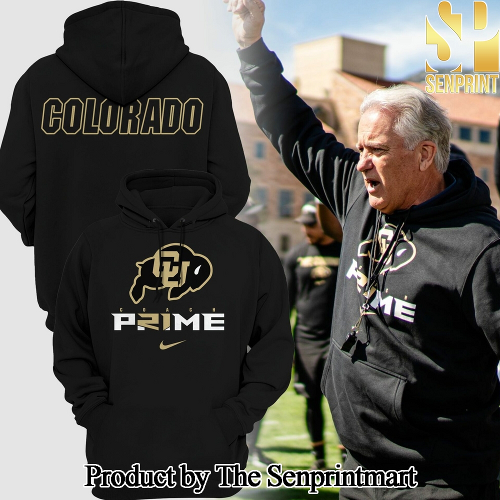 Colorado Buffaloes 2024 Black Pattern Full Printed Pullover Hoodie SEN2548