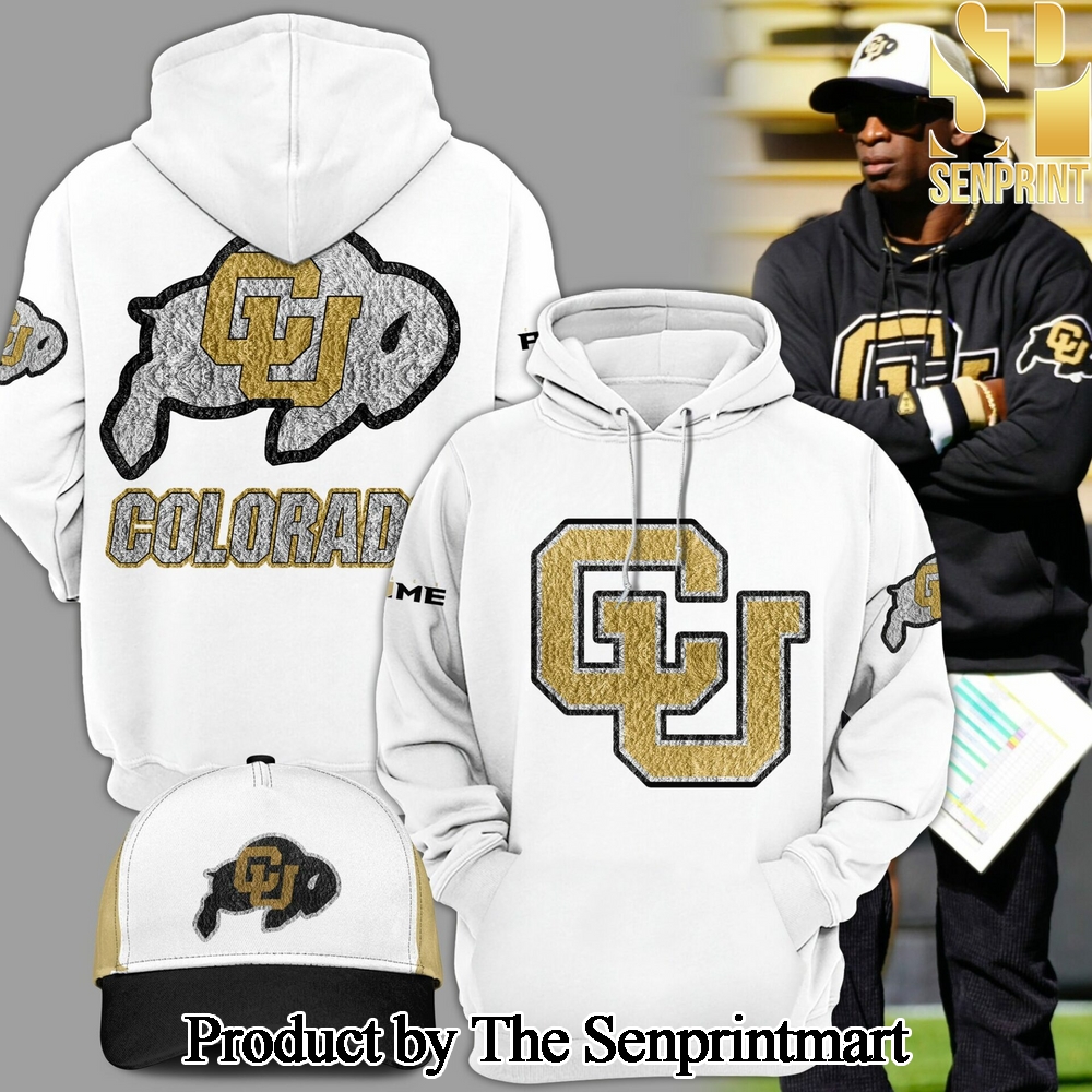 Colorado Buffaloes 2024 Special White Pattern Full Printed Pullover Hoodie SEN2553