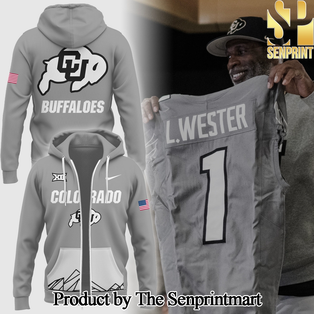 Colorado Buffaloes NCAA 2024 Limited Grey Zip Hoodie SEN2537