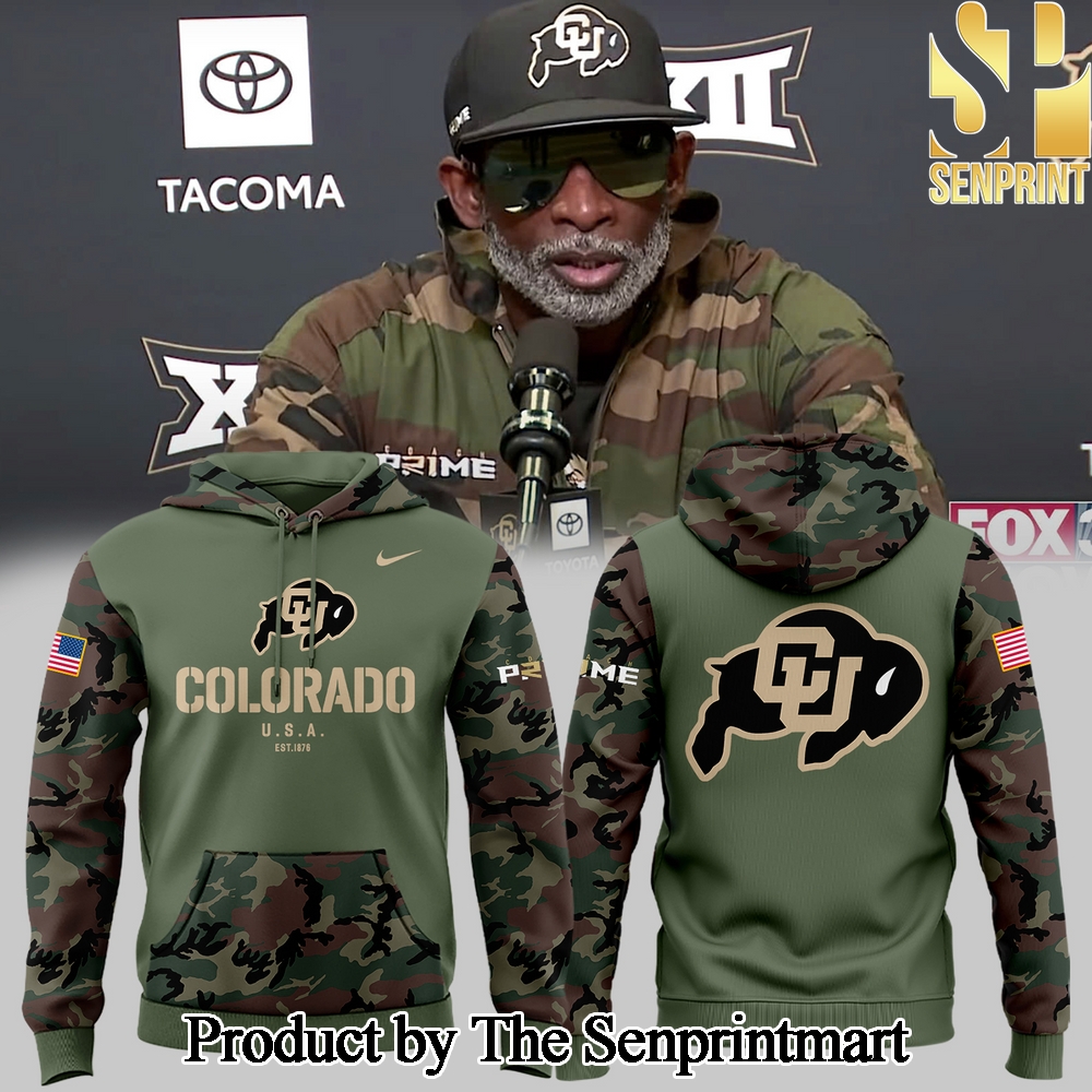 Colorado Buffaloes NCAA Veteran Camo For Fans All Over Printed Hoodie SEN2534