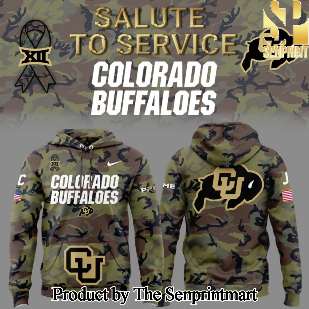 Colorado Buffaloes NCAA Veteran Camo For Fans All Over Printed Hoodie SEN2535