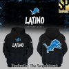 Detroit Lions Black Latino Heritage 2024 Sideline Club Pattern Full Printed Pullover Hoodie SEN2659