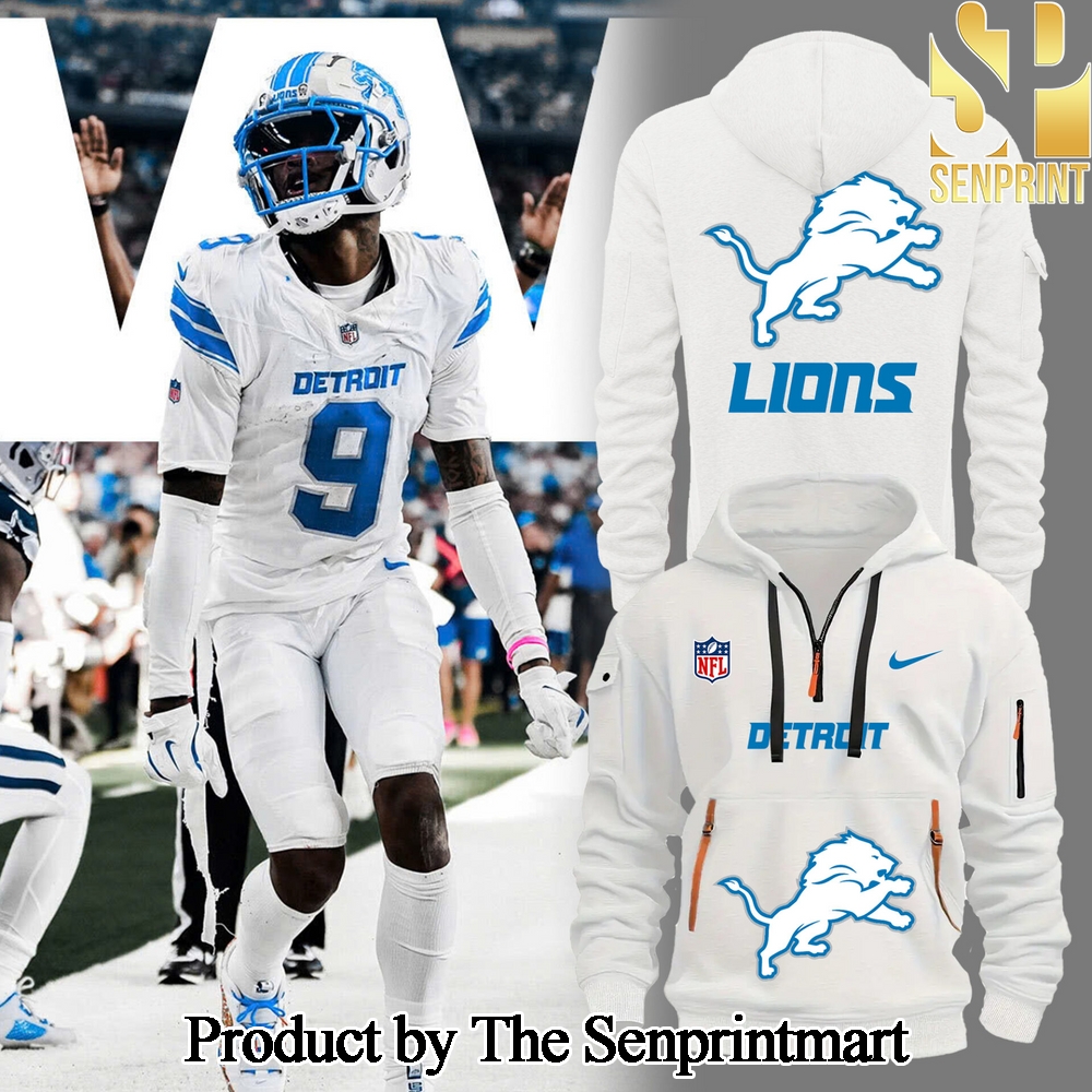 Detroit Lions For Sport Fans Full Printed New White Hoodie SEN2634