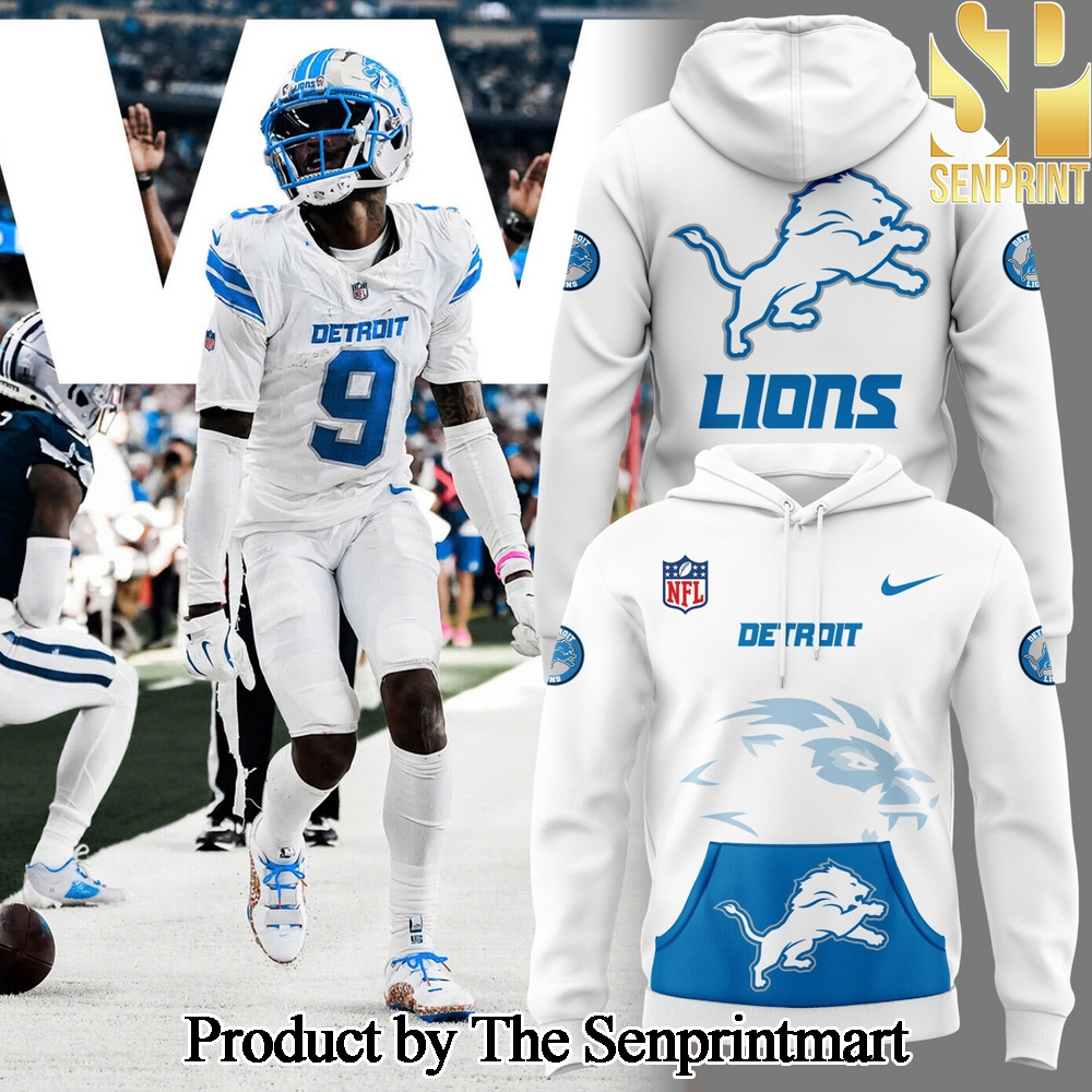 Detroit Lions For Sport Fans Full Printed White Hoodie SEN2635