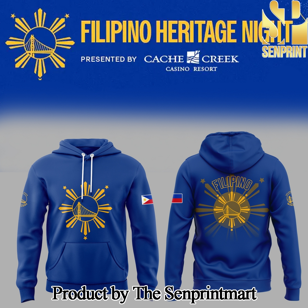 Golden State Warriors Filipino Heritage Night All Over Printed Classic Hoodie SEN2685