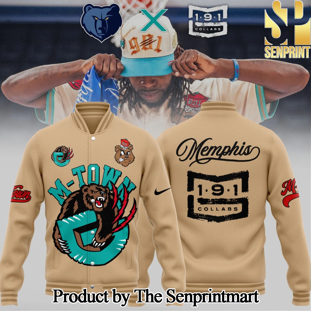 Memphis Grizzlies City Collection All Over Printed Unisex Baseball Jacket SEN2707