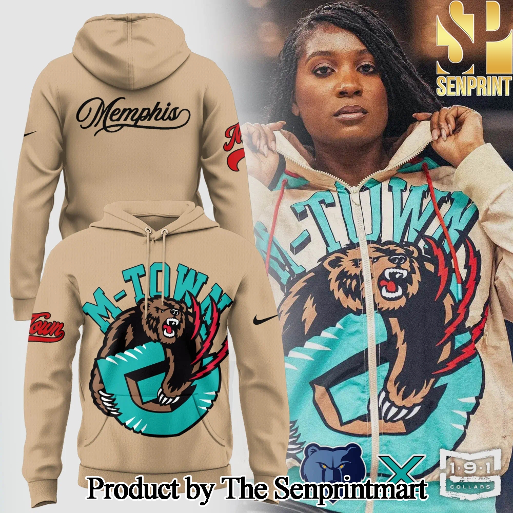 Memphis Grizzlies City Collection All Over Printed Unisex Hoodie SEN2713