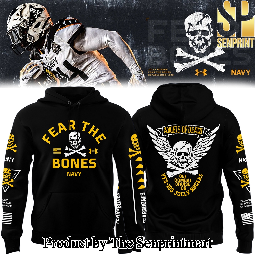 Navy Midshipmen Angel Of Death Jolly Rogers Hoodie SEN2715