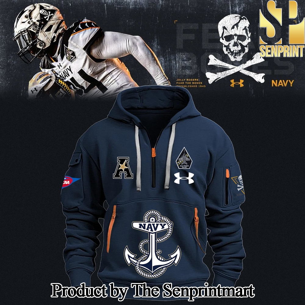 Navy Midshipmen Football 2024 New Navy Hoodie SEN2763