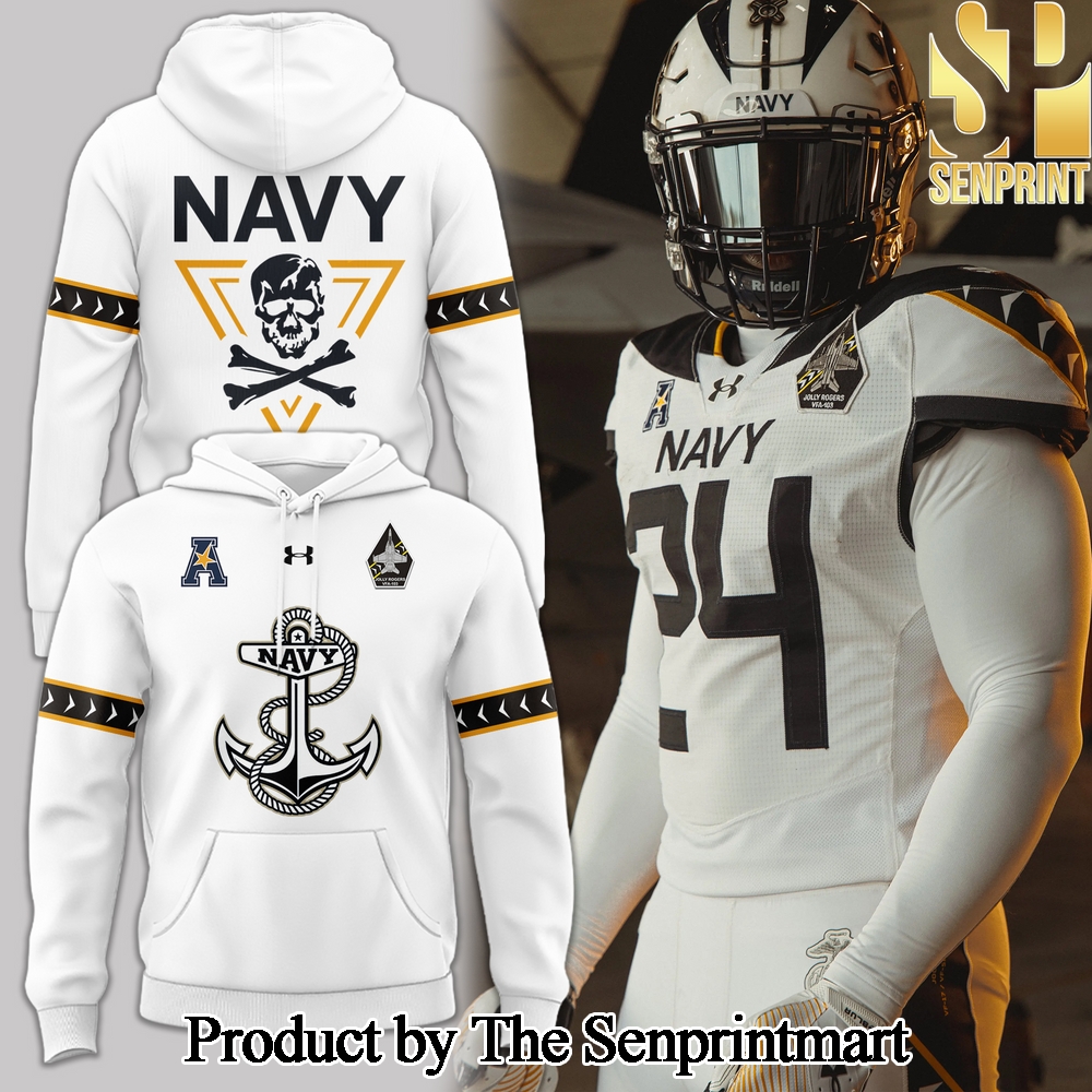 Navy Midshipmen Football For Fans Full Printed Hoodie 2024 for fans SEN2753