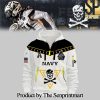 Navy Midshipmen Football White Hoodie 2024 SEN2729