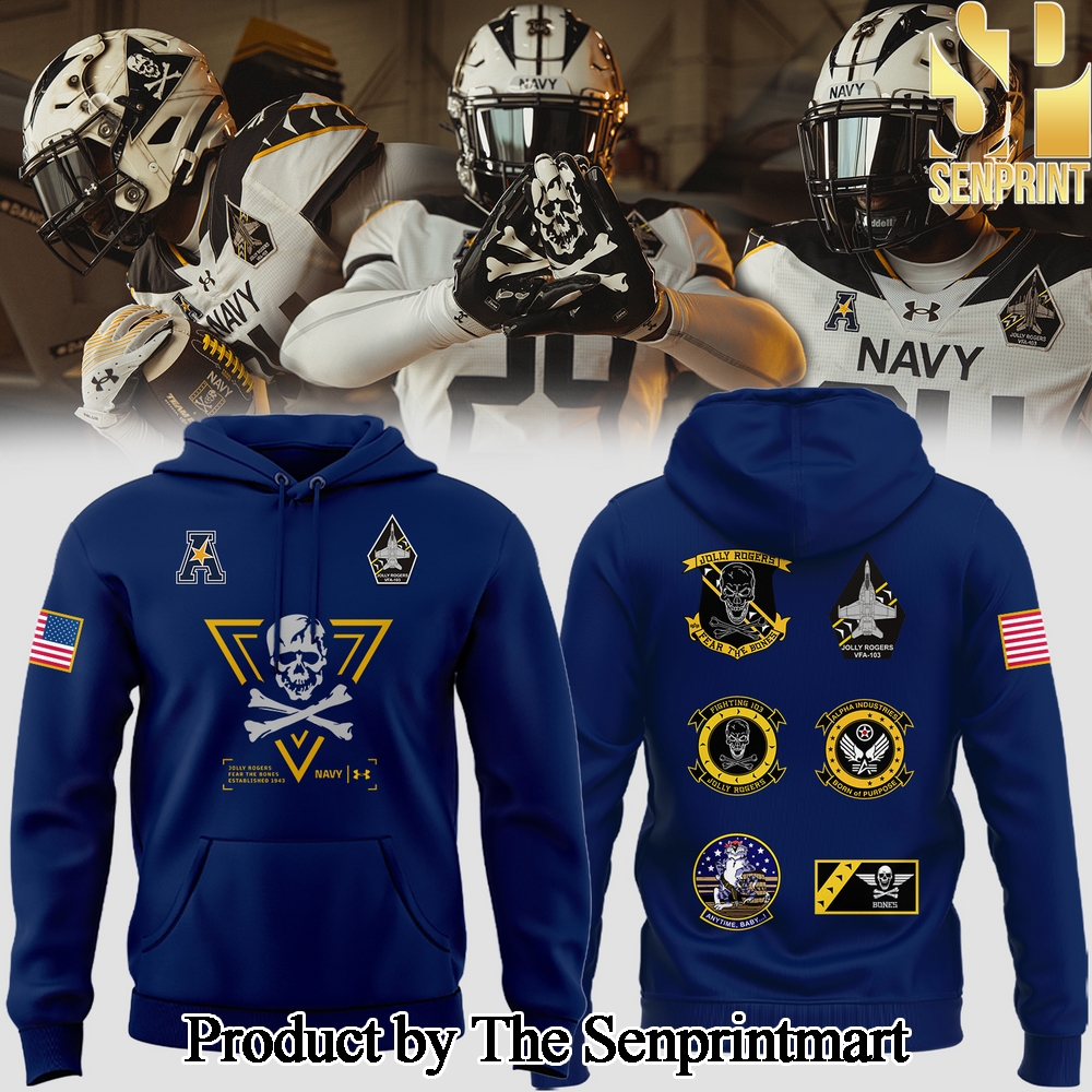 Navy Midshipmen Jolly Rogers For Fans Full Printed Hoodie SEN2751