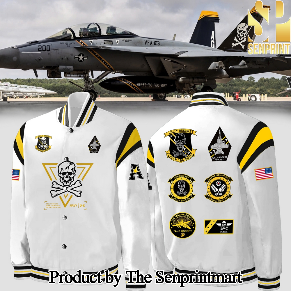 Navy Midshipmen Jolly Rogers For Fans Full Printed Jacket SEN2745