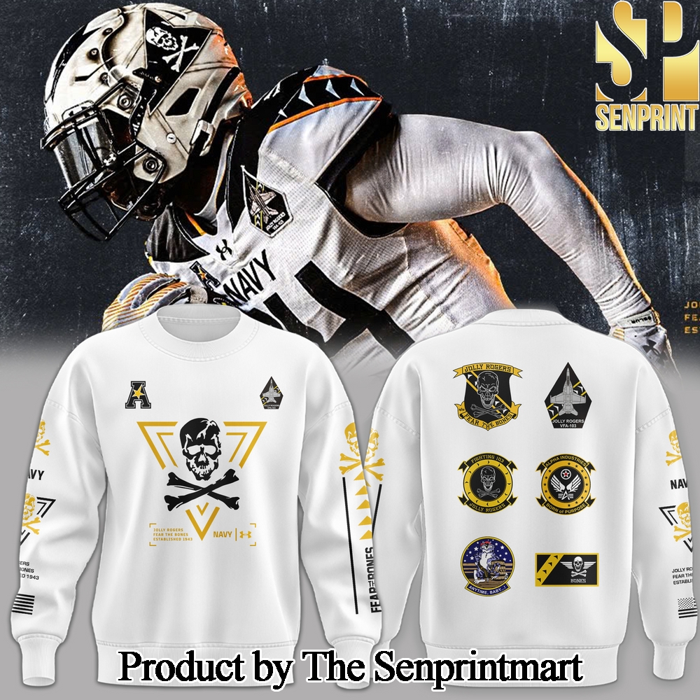 Navy Midshipmen Jolly Rogers For Fans Full Printed Sweatshirt SEN2744