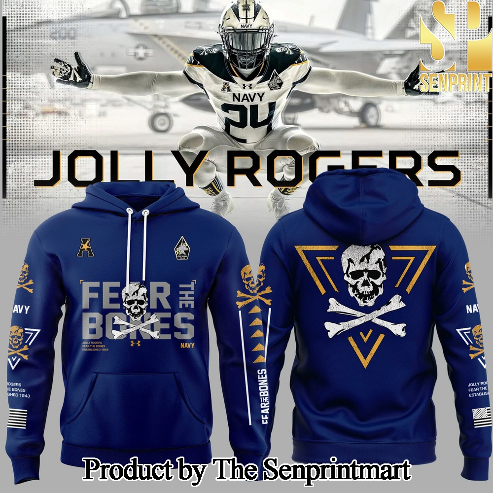 Navy Midshipmen Navy FB 2024 Limited Veterans Jolly Jogger Hoodie SEN2804