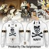 Navy Midshipmen Navy FB 2024 Limited Veterans Jolly Jogger White Hoodie SEN2809