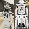 Navy Midshipmen Navy FB 2024 Limited Veterans Jolly Jogger White Hoodie SEN2815