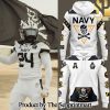 Navy Midshipmen Navy FB 2024 Limited Veterans Jolly Jogger White Hoodie SEN2816