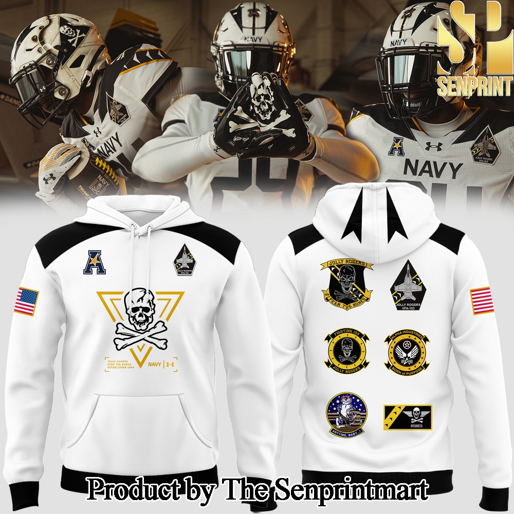 Navy Midshipmen Navy FB Jolly Rogers Gift Ideas All Over Printed Hoodie SEN2797