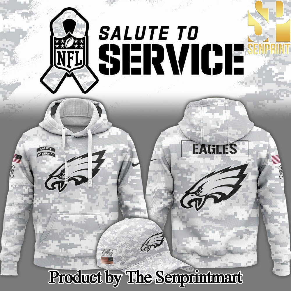 Philadelphia Eagles Arctic Camo 2024 Salute To Service Hoodie SEN2838