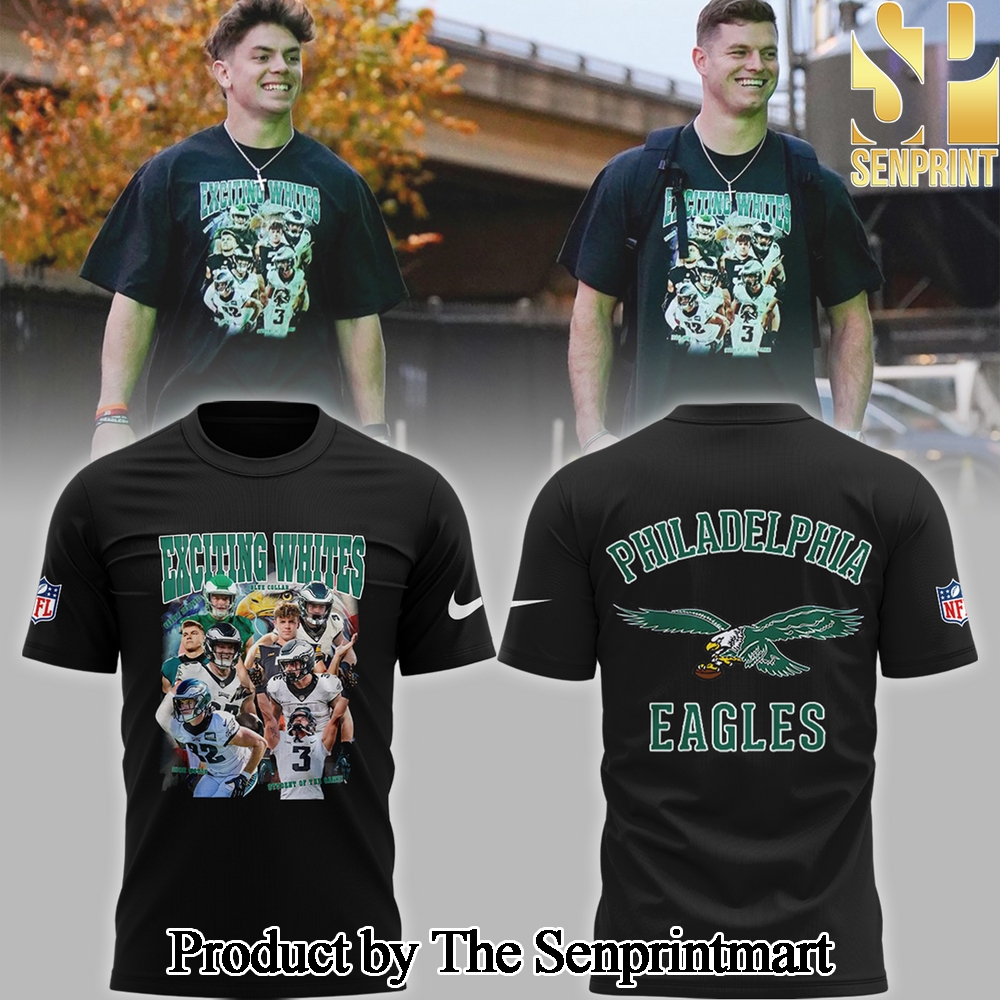 Philadelphia Eagles NFL 2024 Limited ‘Exciting Whites’ T-Shirt SEN2835