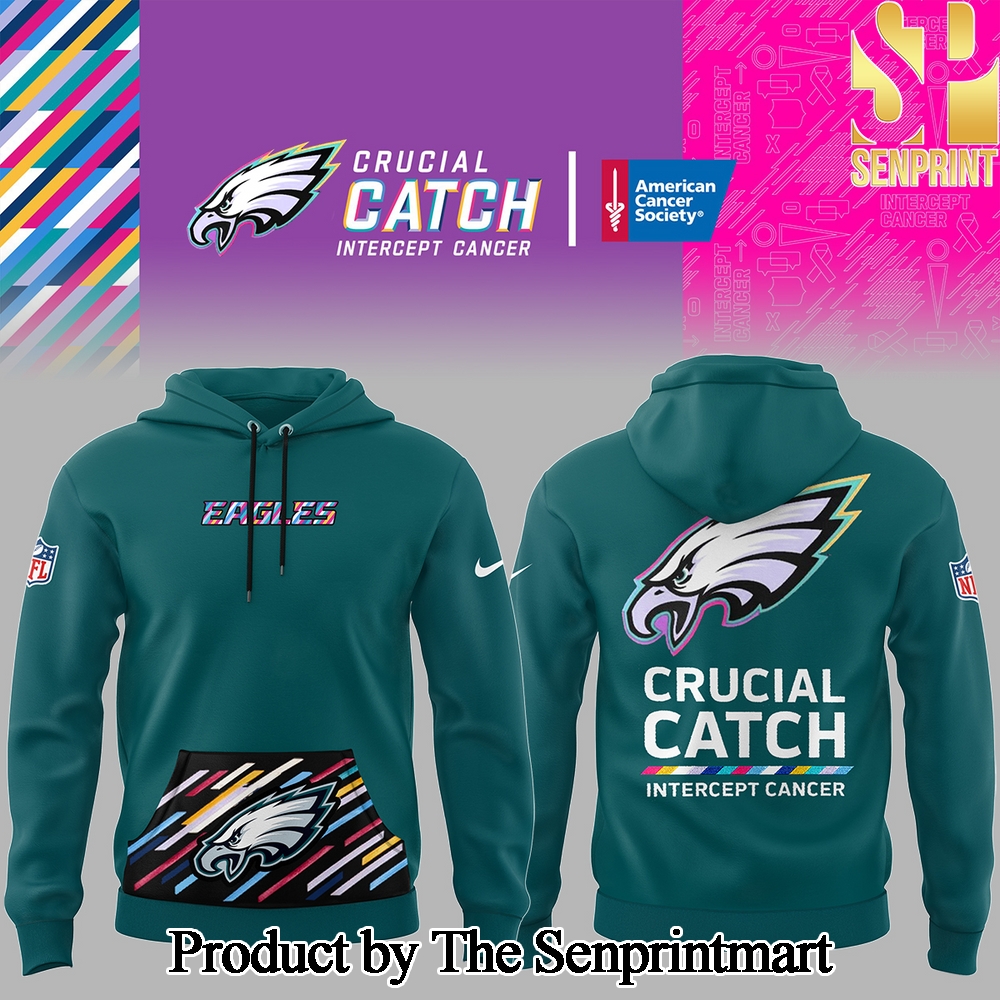 Philadelphia Eagles NFL Limited Intercept Cancer 2024 Hoodie SEN2842