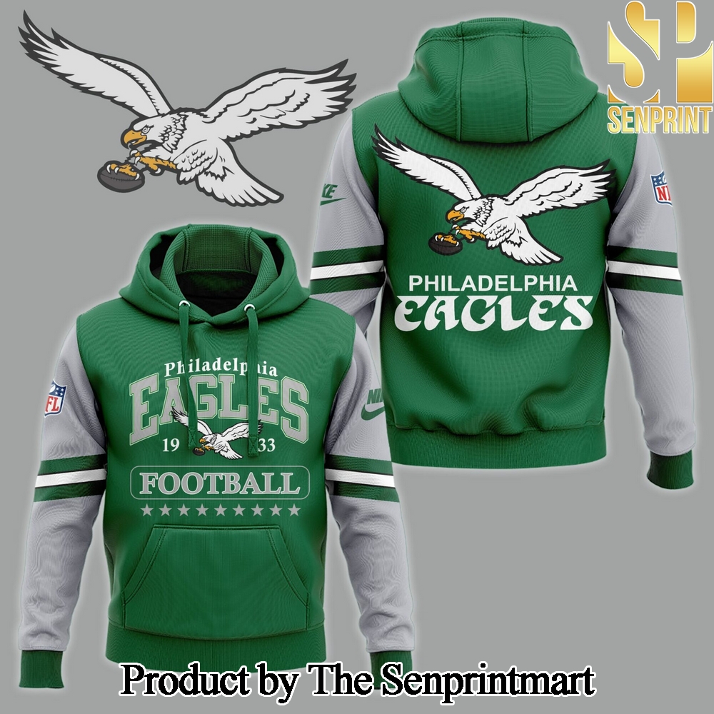 Philadelphia Eagles Throwback KELLY GREEN Hoodie SEN2841