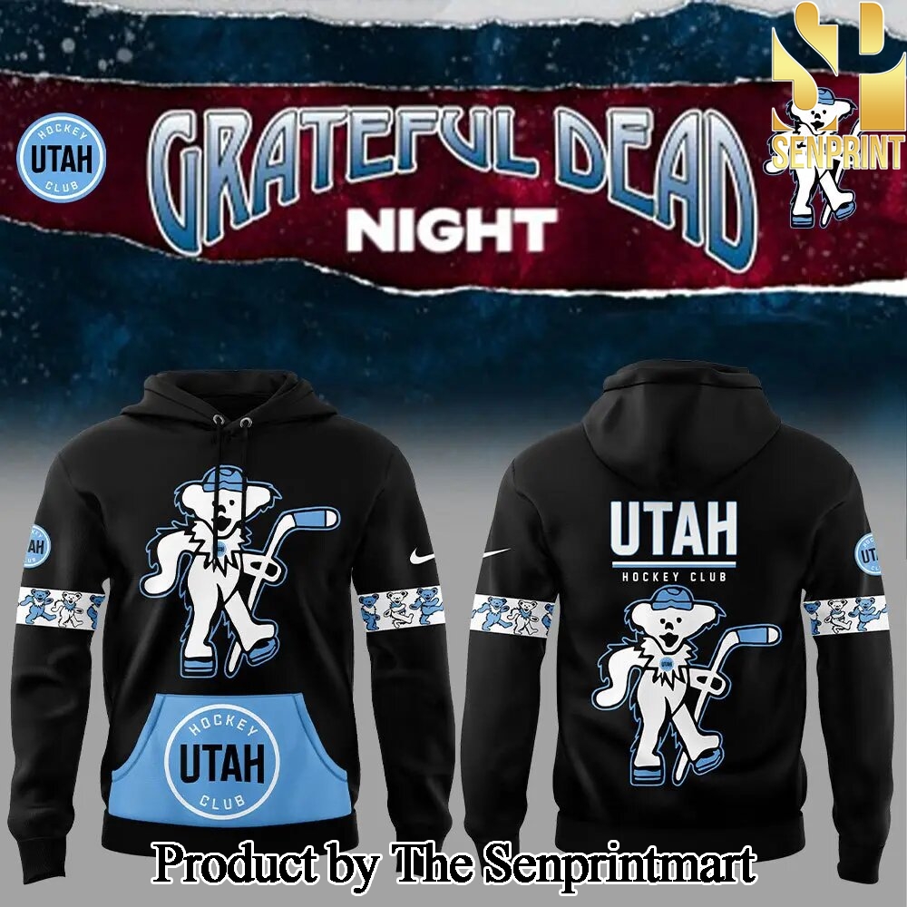 Utah Hockey Grateful Dead Night All Over Printed Classic Hoodie Set SEN2537