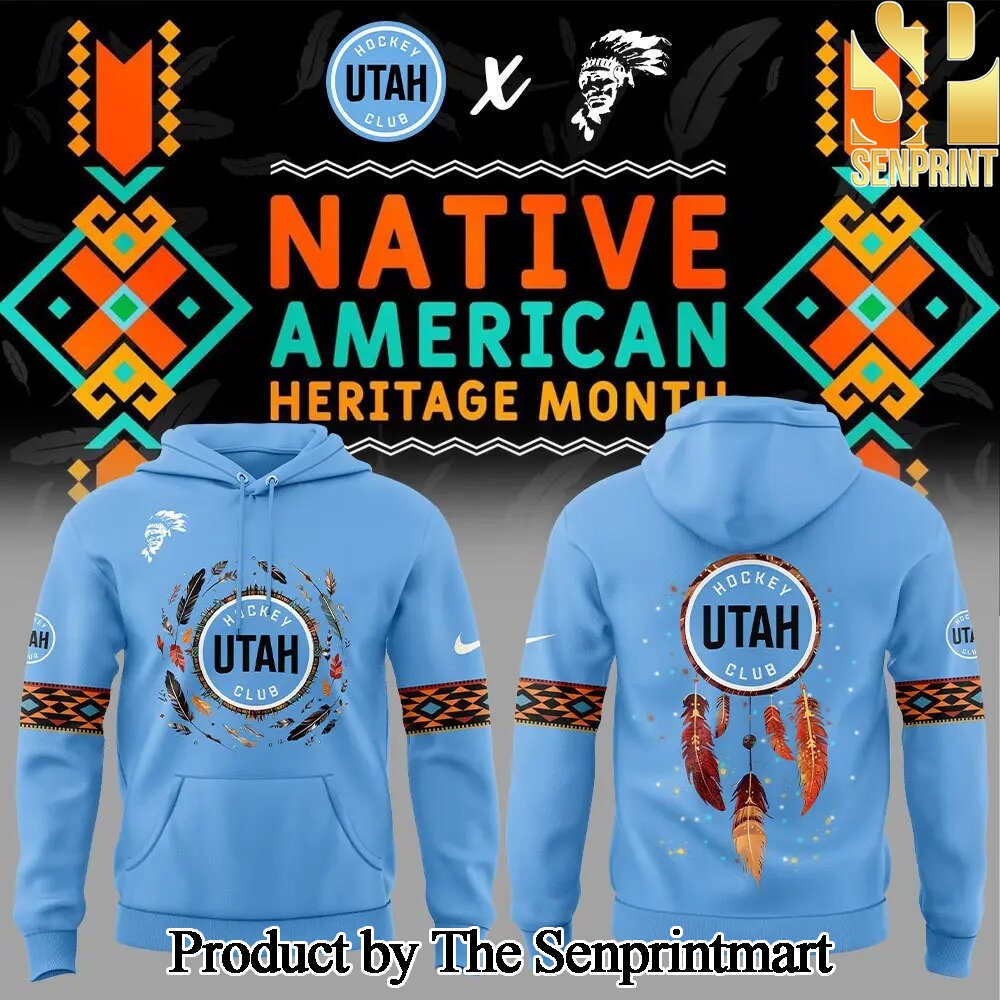 Utah Hockey Native American Heritage Month All Over Printed Classic Hoodie Set SEN2532