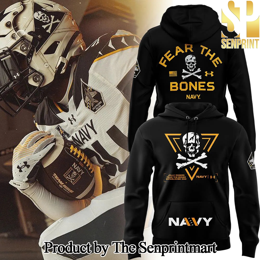 Navy Midshipmen Jolly Rogers football 2024 Gift Ideas All Over Printed Hoodie SEN2787