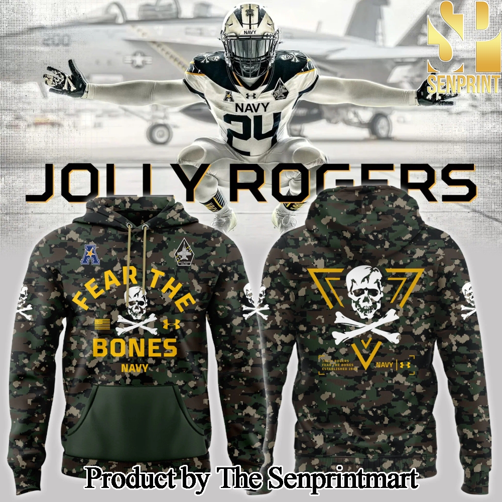 Navy Midshipmen Jolly Rogers For Fans All Over Printed Hoodie SEN2771