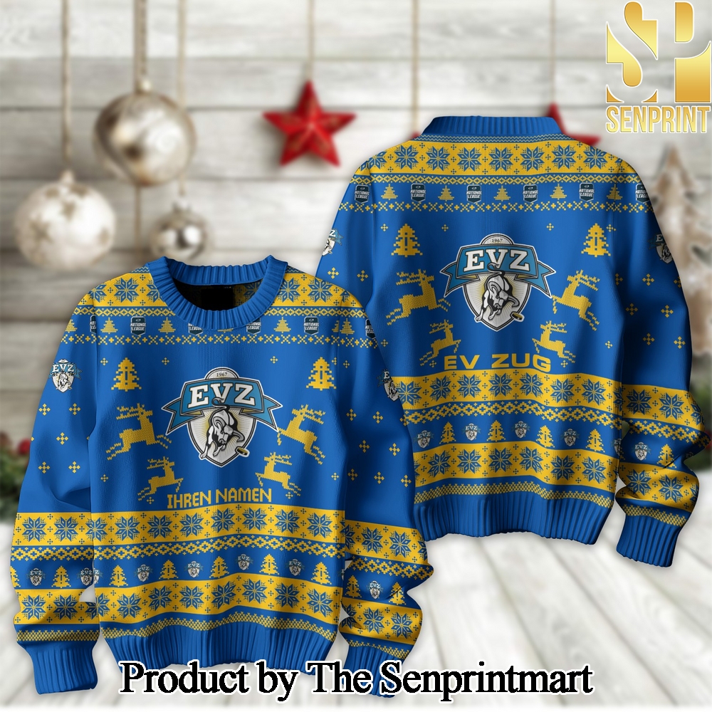 Ice Hockey National League and Swiss League EV Zug For Christmas Gifts Ugly Christmas Sweater SEN2188