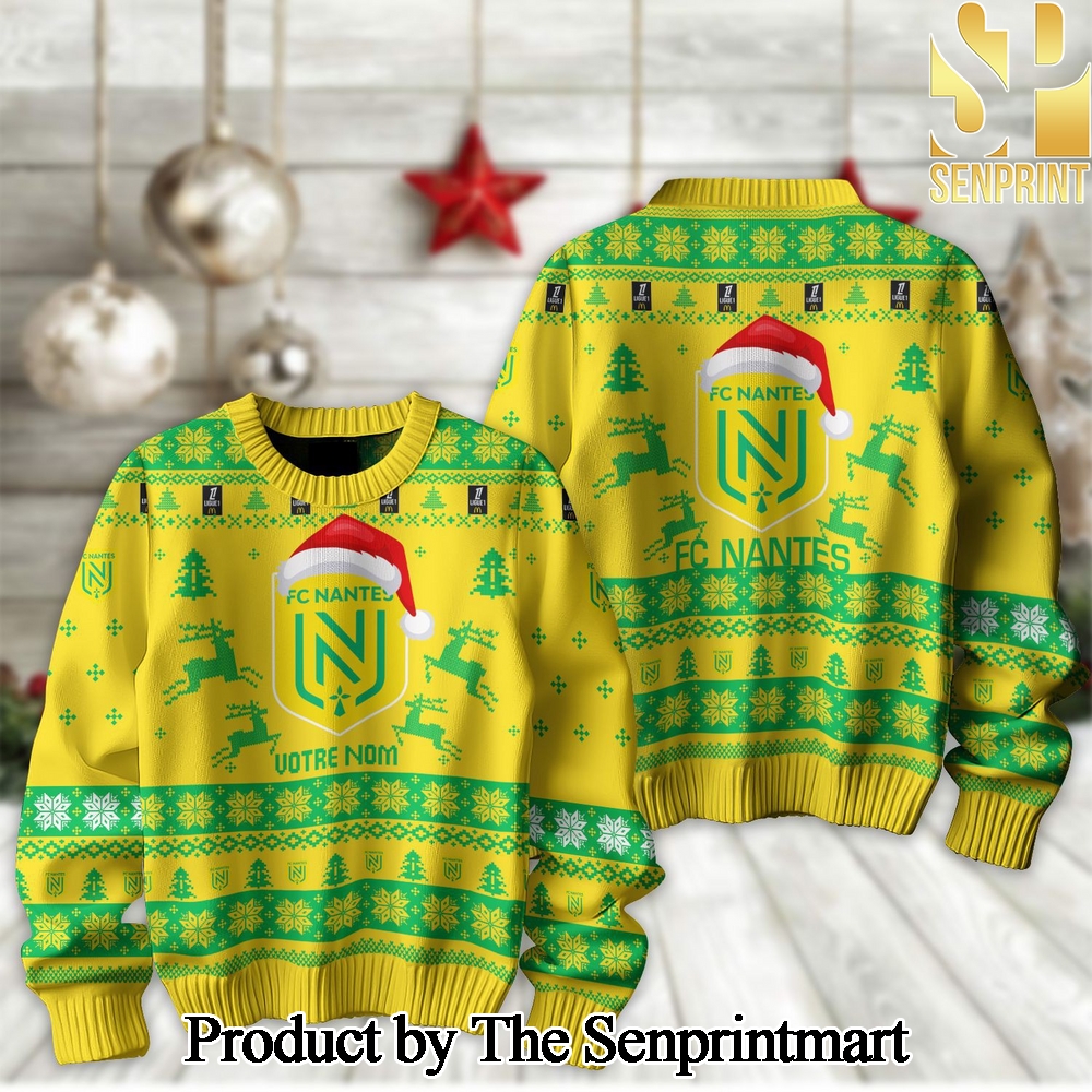 League 1 FC Nantes 3D Printed Ugly Christmas Sweater SEN2160