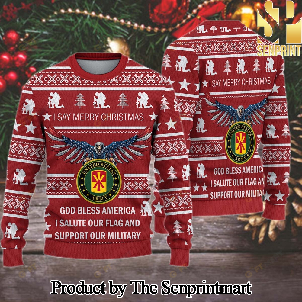 11th Air Defense Artillery Brigade Ugly Xmas Wool Knitted Sweater SEN0662