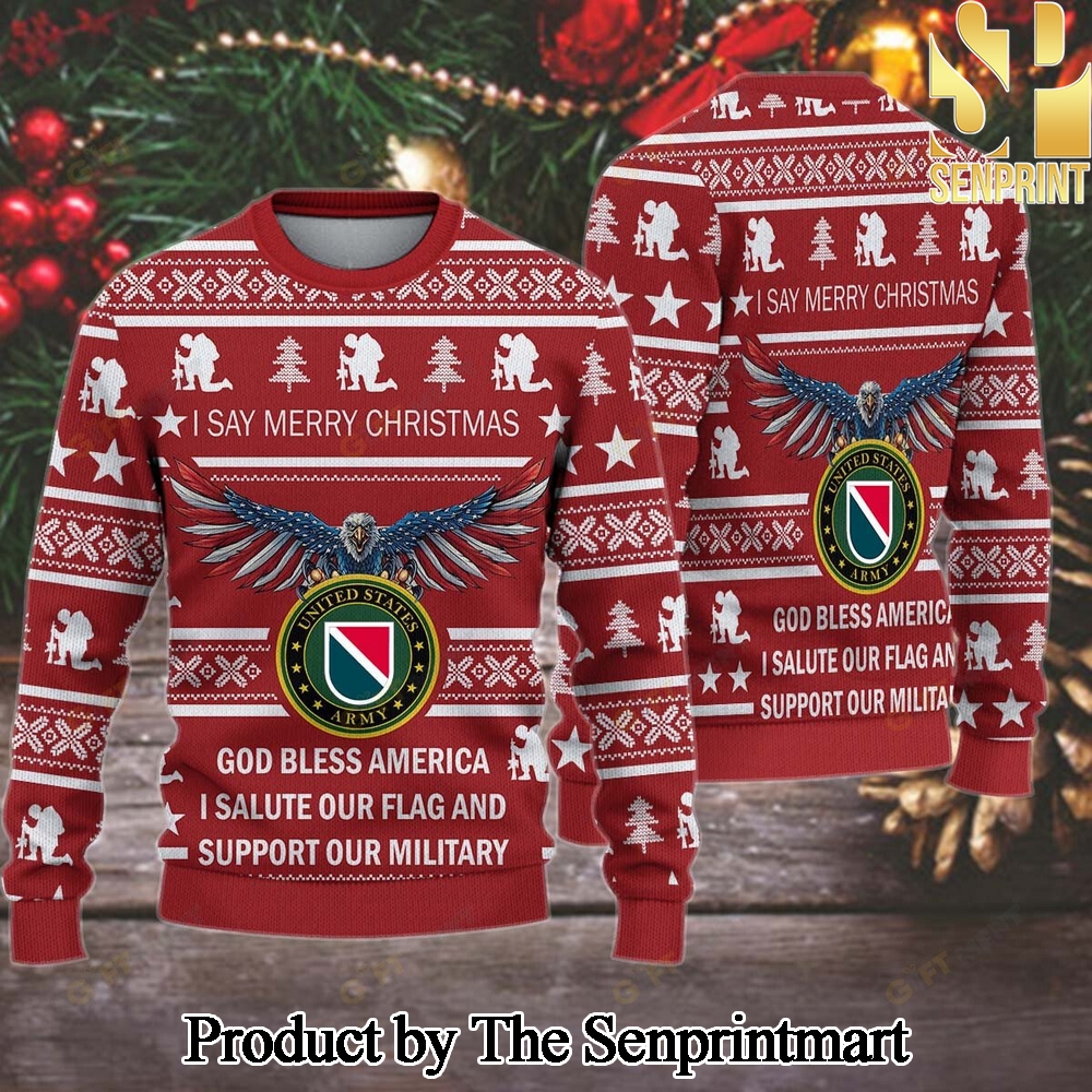 11th Special Forces Group Knitting Pattern Ugly Christmas Sweater SEN0687