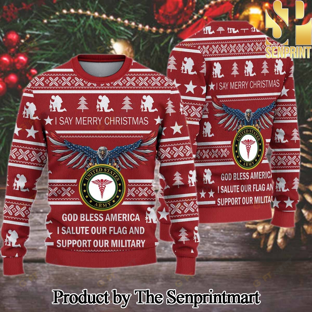 128th Evacuation Hospital Ugly Wool Sweater SEN0460