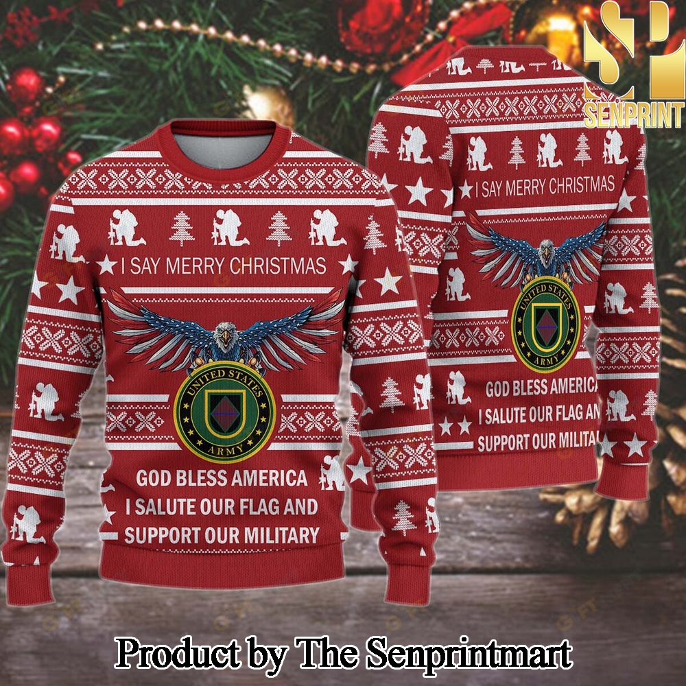 21st Military Police Company For Christmas Gifts Ugly Christmas Wool Knitted Sweater SEN0652