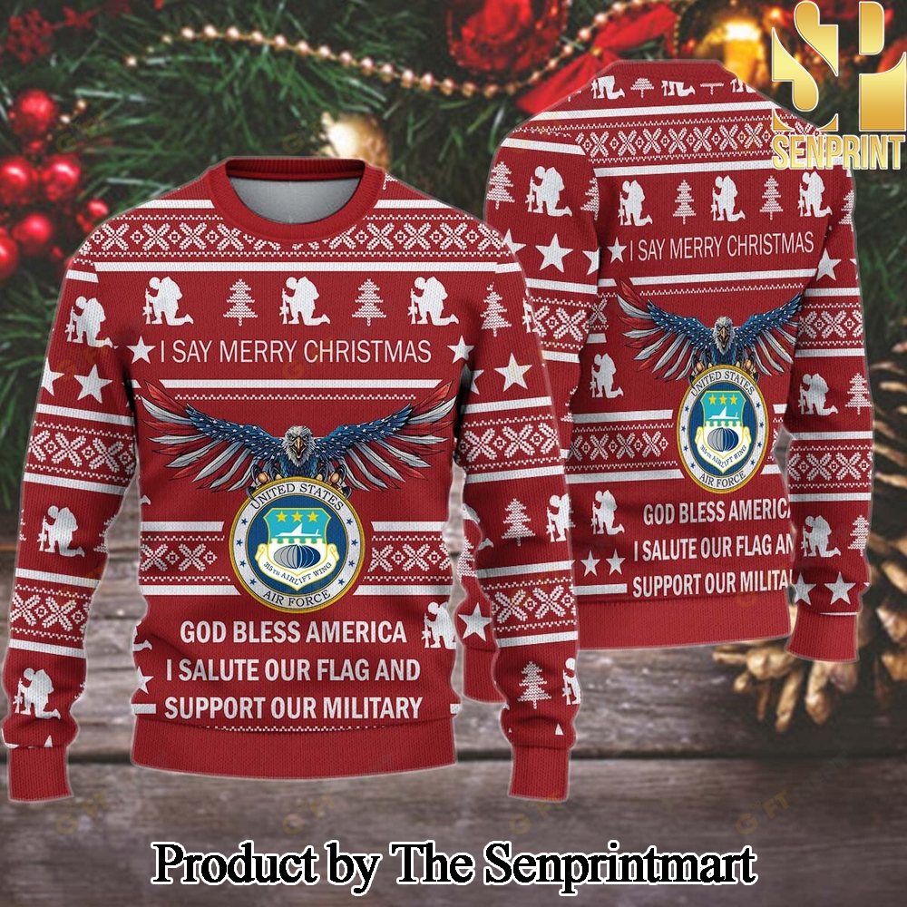 315th Airlift Wing For Christmas Gifts Ugly Christmas Holiday Sweater SEN0633