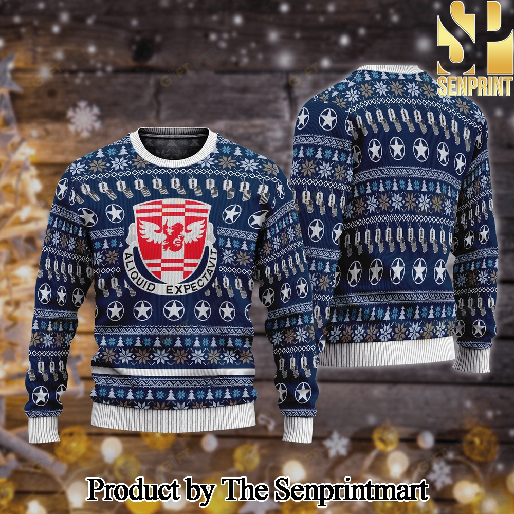 864th Engineer Battalion Knitting Pattern Ugly Christmas Sweater SEN0477