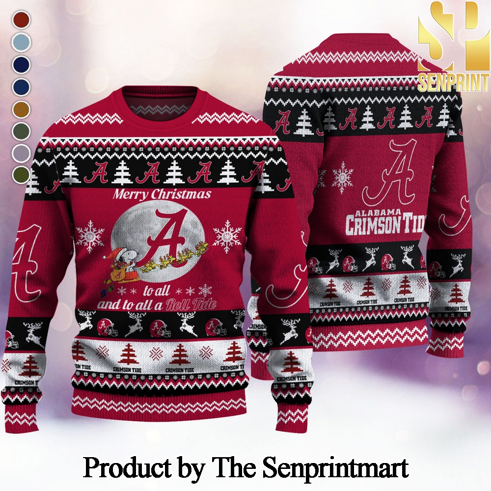 Alabama Crimson Tide Ugly Xmas Wool Knitted Sweater SEN0116