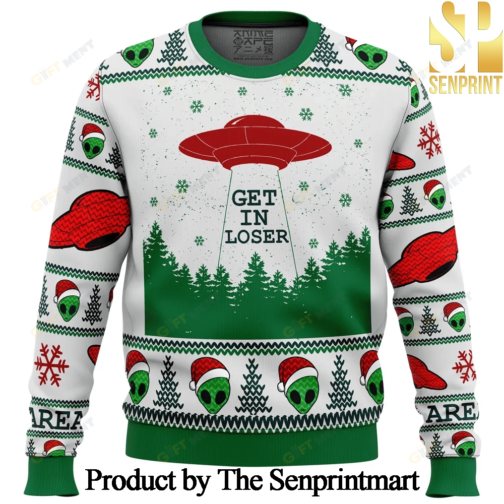 Area 51 Get in Loser For Christmas Gifts Christmas Ugly Wool Knitted Sweater SEN0214