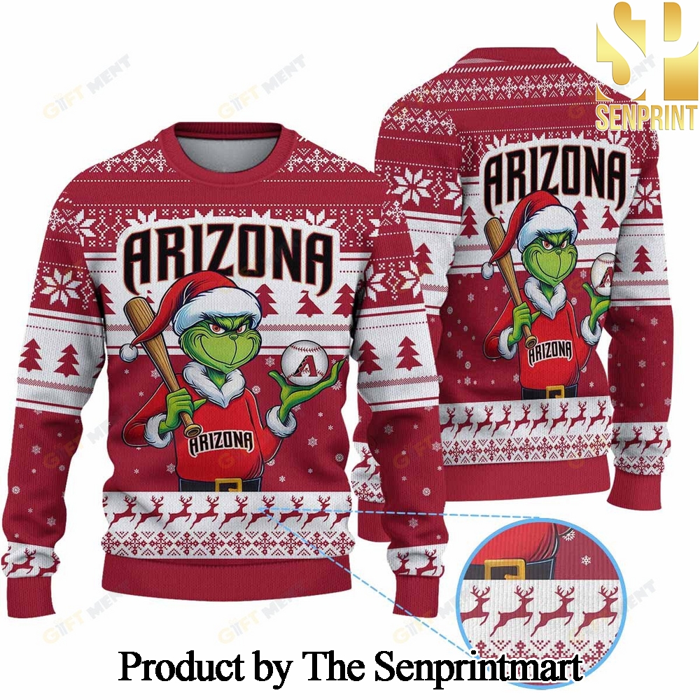 Arizona Diamondbacks MLB Knitting Pattern Ugly Christmas Holiday Sweater SEN0289