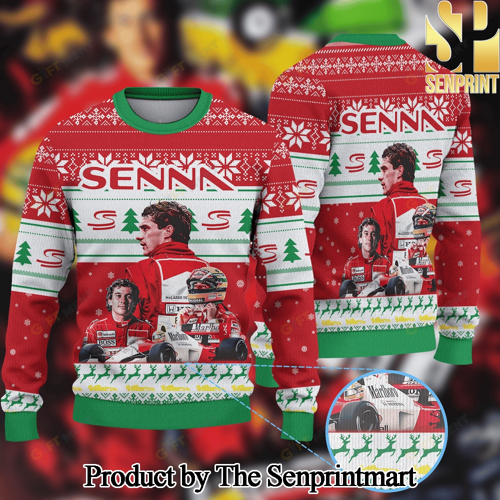 Ayrton Senna McLaren Team F1 For Christmas Gifts Christmas Ugly Wool Knitted Sweater SEN0130