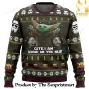 Baby Yoda All I Want Mandalorion Star Wars Knitting Pattern Ugly Christmas Holiday Sweater SEN0205