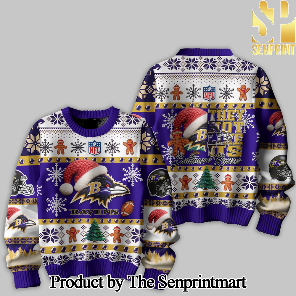 Baltimore Ravens Christmas Ugly Wool Knitted Sweater SEN0139