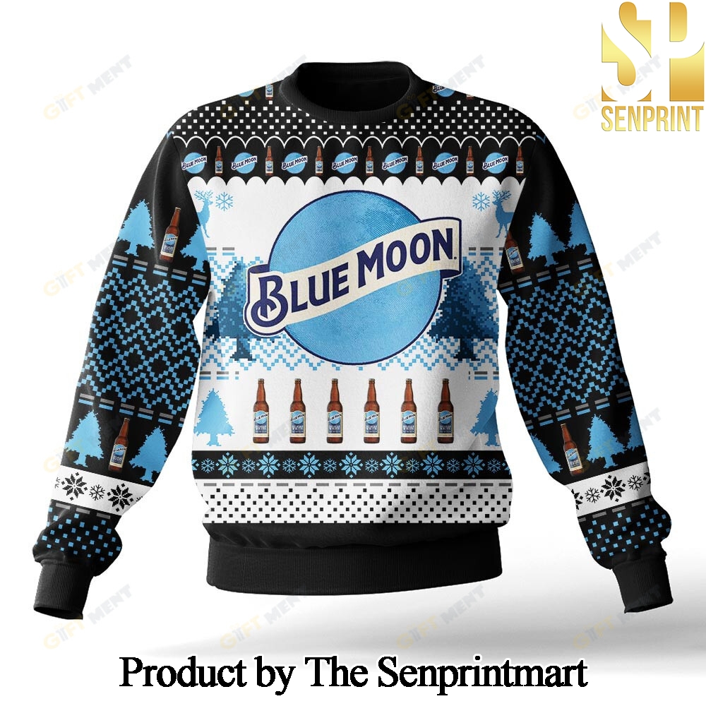 Blue Moon Ugly Christmas Wool Knitted Sweater SEN0409