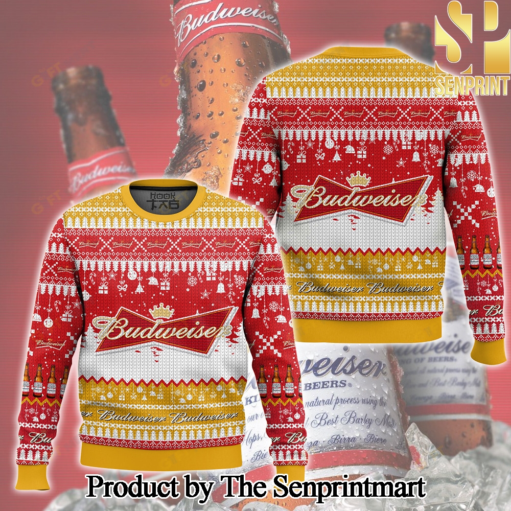 Budweiser For Christmas Gifts 3D Printed Ugly Christmas Sweater SEN0404